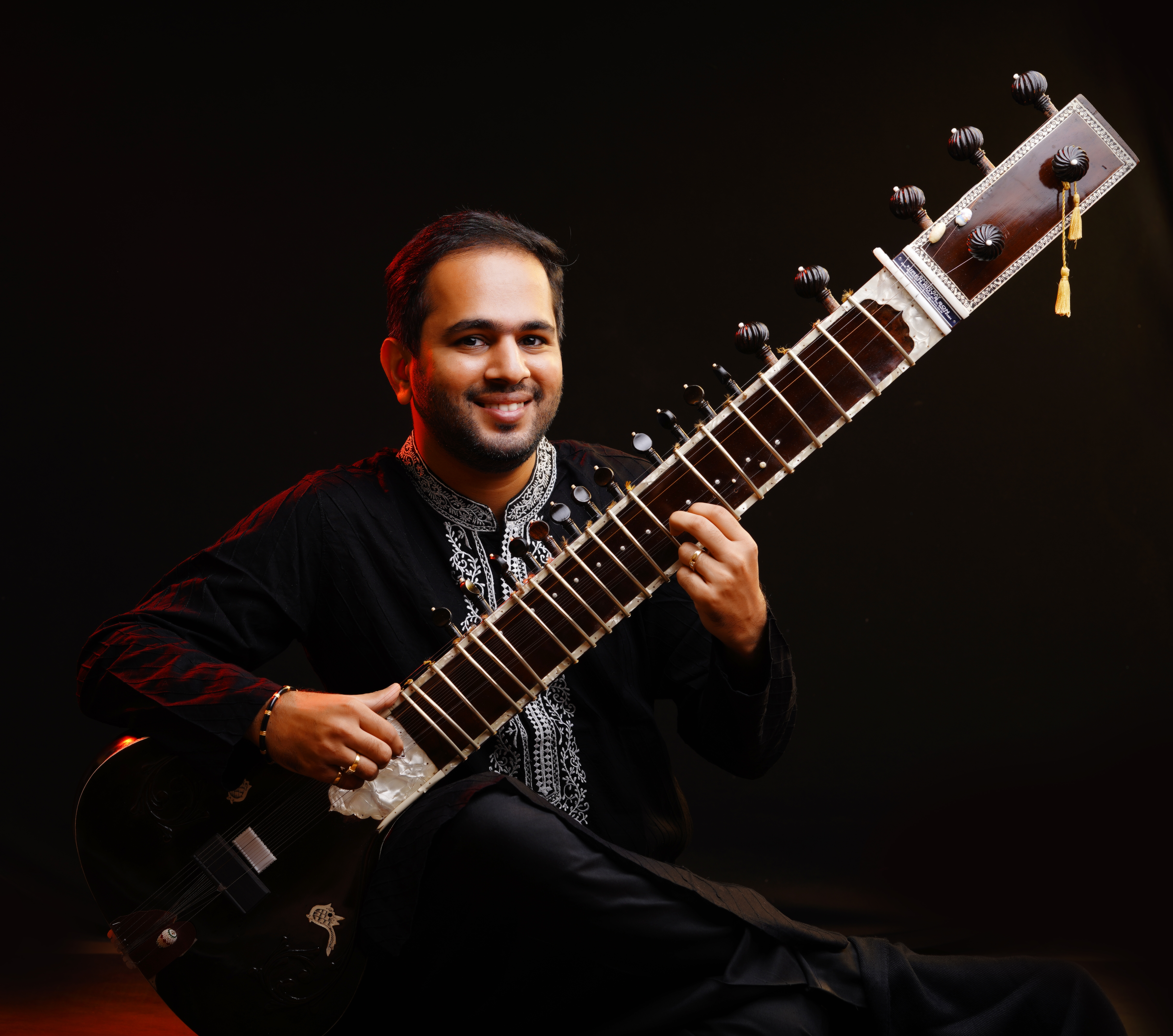 Ankush N Nayak in a reflective performance pose